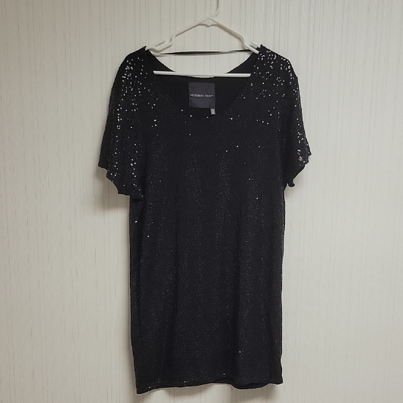 Victorias Secret Supermodel Essentials Black Sparkle Dress Sz Medium, Womens - Picture 1 of 8
